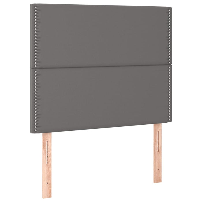 Cadru de pat cu tăblie, gri, 100x200 cm, piele ecologică - WALTI WALTI