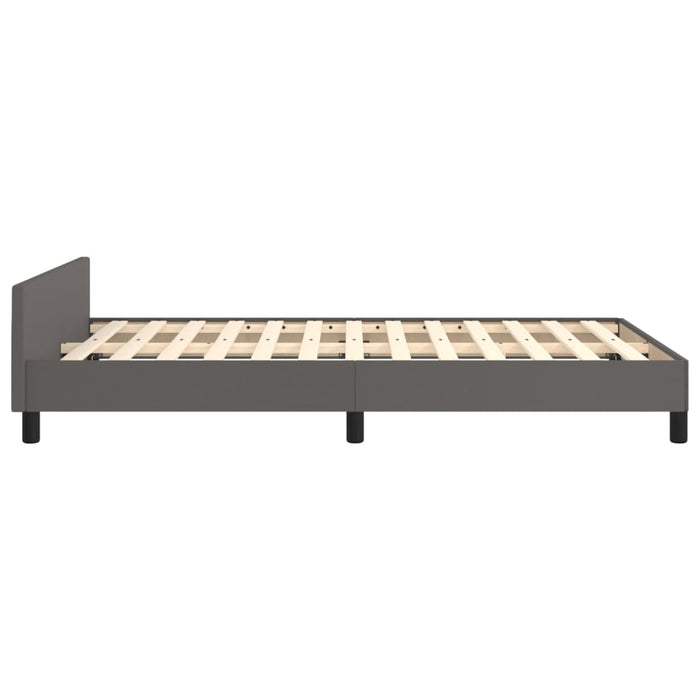 Cadru de pat cu tăblie, gri, 120x200 cm, piele ecologică - WALTI WALTI
