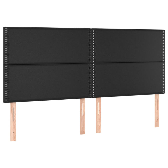 Cadru de pat cu tăblie, negru, 180x200 cm, piele ecologică - WALTI WALTI
