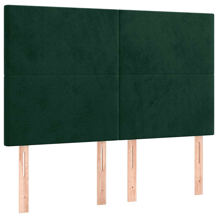 Cadru de pat fără saltea, verde închis, 140x190 cm, catifea - WALTI WALTI
