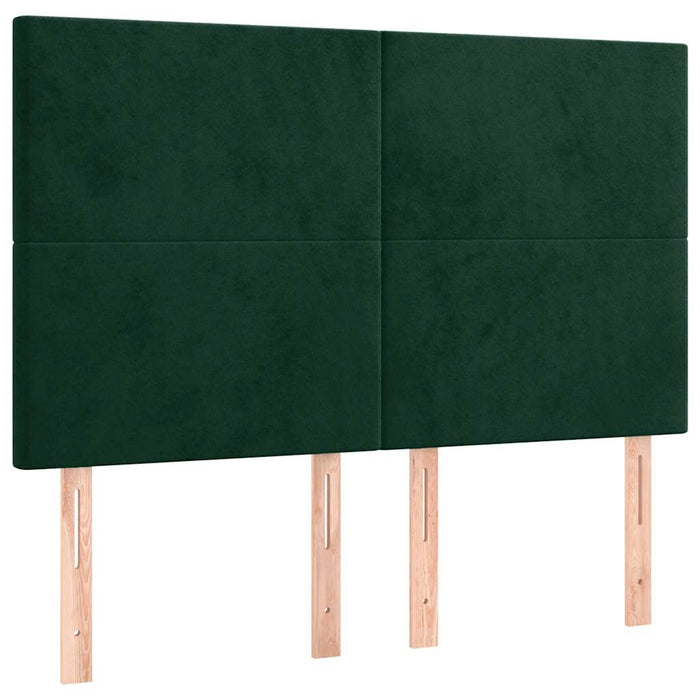 Cadru de pat fără saltea, verde închis, 140x200 cm, catifea - WALTI WALTI