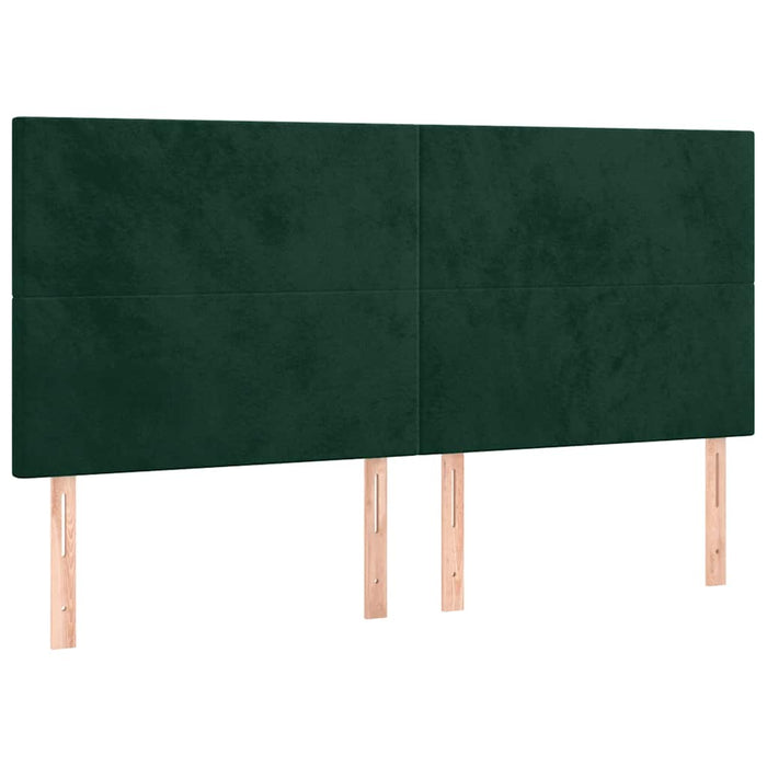Cadru de pat cu tăblie, verde închis, 180x200 cm, catifea - WALTI WALTI