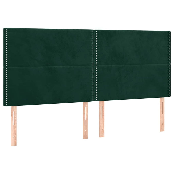Cadru de pat cu tăblie, verde închis, 180x200 cm, catifea - WALTI WALTI