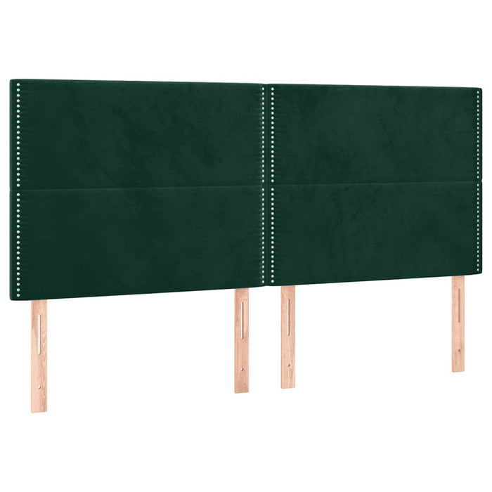 Cadru de pat fără saltea, verde închis, 200x200 cm, catifea - WALTI WALTI