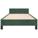 Cadru de pat fără saltea, verde închis, 100x200 cm, catifea - WALTI WALTI