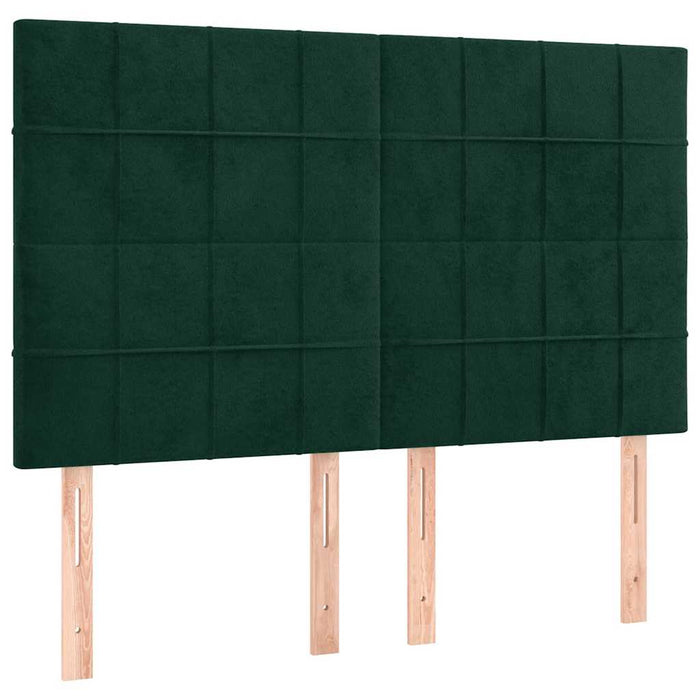 Cadru de pat fără saltea, verde închis, 140x190 cm, catifea - WALTI WALTI