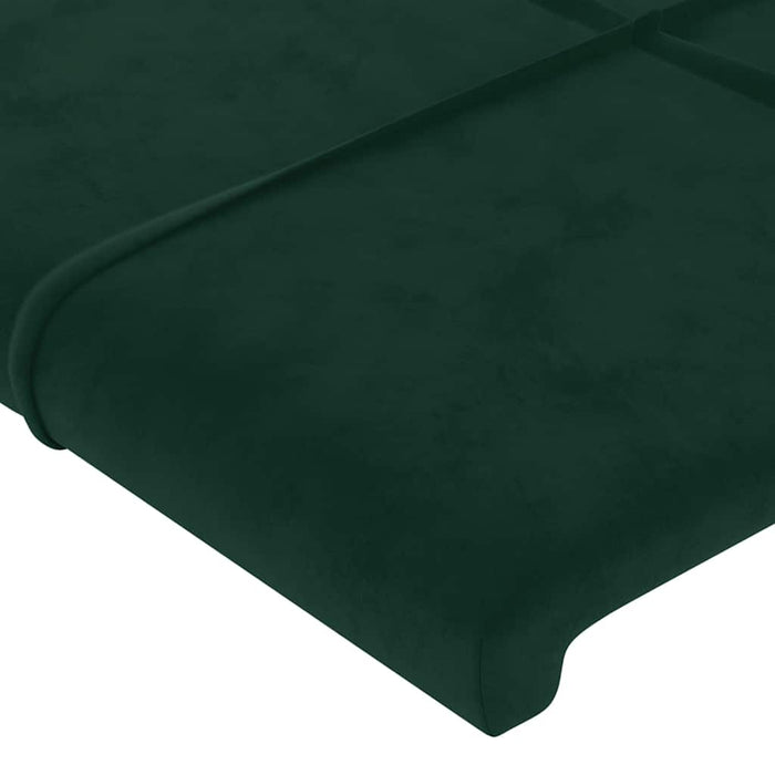 Cadru de pat fără saltea, verde închis, 200x200 cm, catifea WALTI