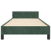 Cadru de pat fără saltea, verde închis, 100x200 cm, catifea - WALTI WALTI
