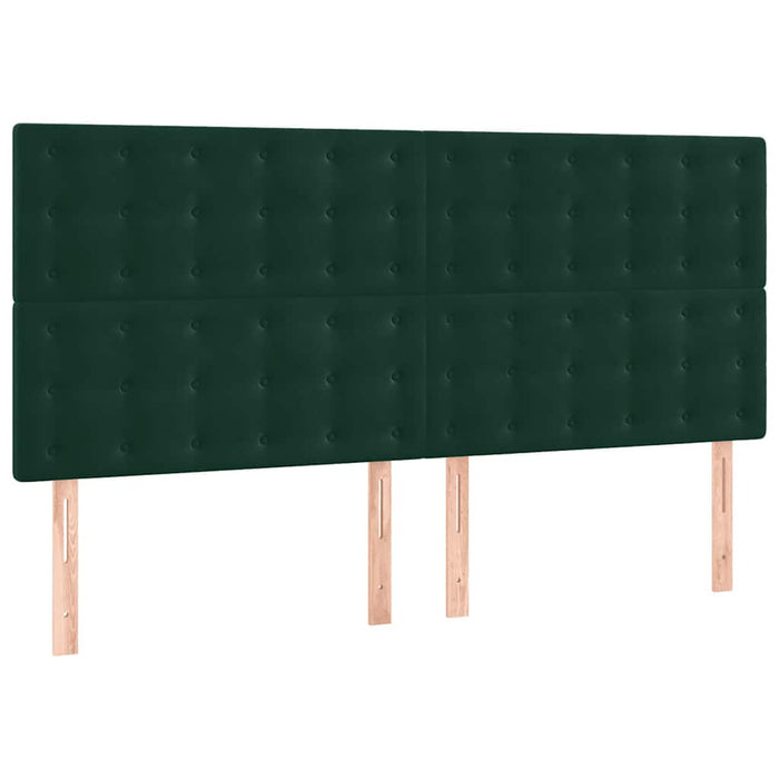 Cadru de pat fără saltea, verde închis, 140x190 cm, catifea - WALTI WALTI