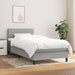 Pat box spring cu saltea, gri deschis, 80x200 cm, textil - WALTI WALTI
