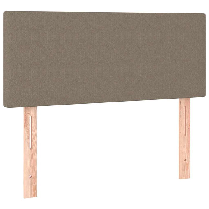 Pat box spring cu saltea, gri taupe, 80x200 cm, textil - WALTI WALTI