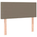 Pat box spring cu saltea, gri taupe, 80x200 cm, textil - WALTI WALTI