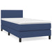 Pat box spring cu saltea, albastru, 80x200 cm, textil - WALTI WALTI