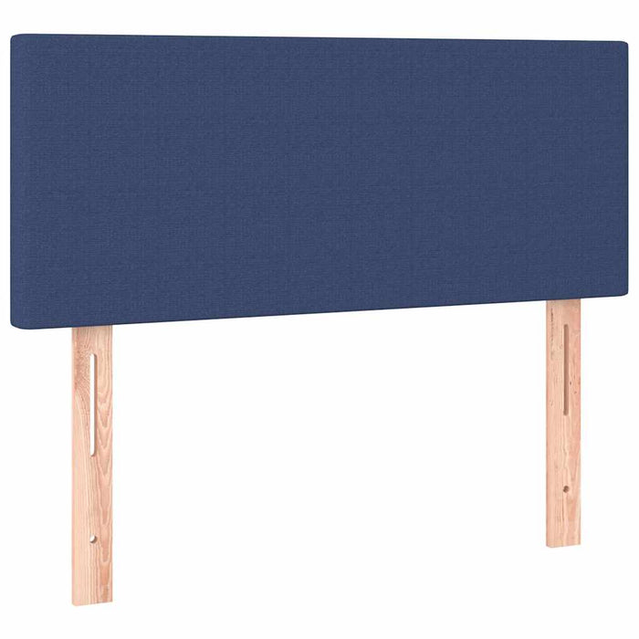 Pat box spring cu saltea, albastru, 80x200 cm, textil - WALTI WALTI