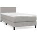 Pat box spring cu saltea, gri deschis, 90x190 cm, textil - WALTI WALTI