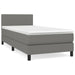 Pat box spring cu saltea, gri închis, 90x190 cm, textil - WALTI WALTI