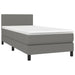 Pat box spring cu saltea, gri închis, 90x200 cm, textil - WALTI WALTI