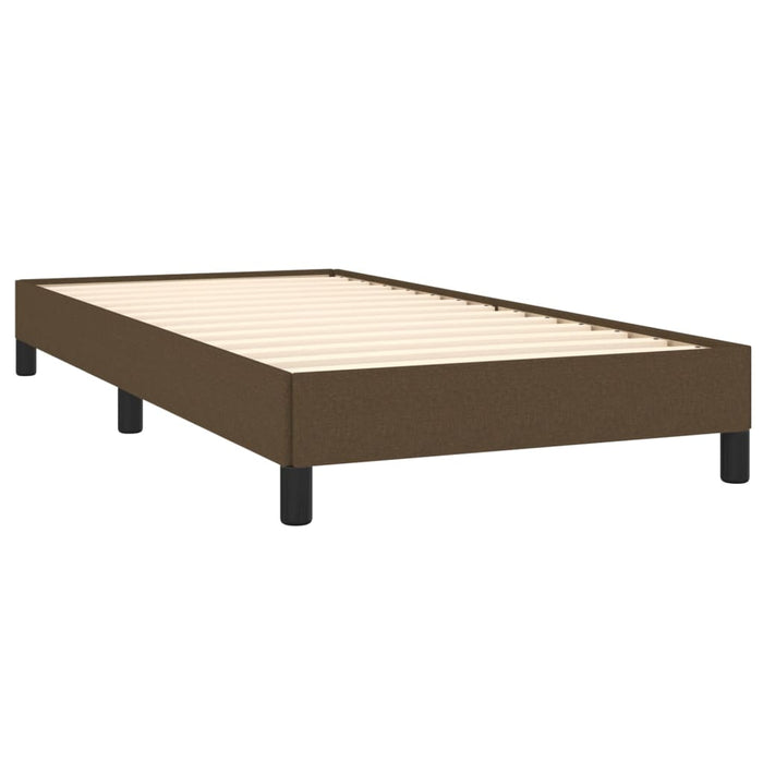 Pat box spring cu saltea, maro închis, 90x200 cm, textil - WALTI WALTI