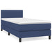 Pat box spring cu saltea, albastru, 90x200 cm, textil - WALTI WALTI