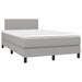 Pat box spring cu saltea, gri deschis, 120x200 cm, textil - WALTI WALTI