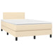 Pat box spring cu saltea, crem, 120x200 cm, textil - WALTI WALTI