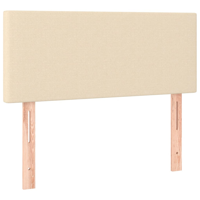 Pat box spring cu saltea, crem, 120x200 cm, textil - WALTI WALTI