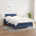 Pat box spring cu saltea, albastru, 120x200 cm, textil - WALTI WALTI