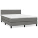 Pat box spring cu saltea, gri închis, 140x190 cm, textil - WALTI WALTI