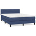 Pat box spring cu saltea, albastru, 140x200 cm, textil - WALTI WALTI