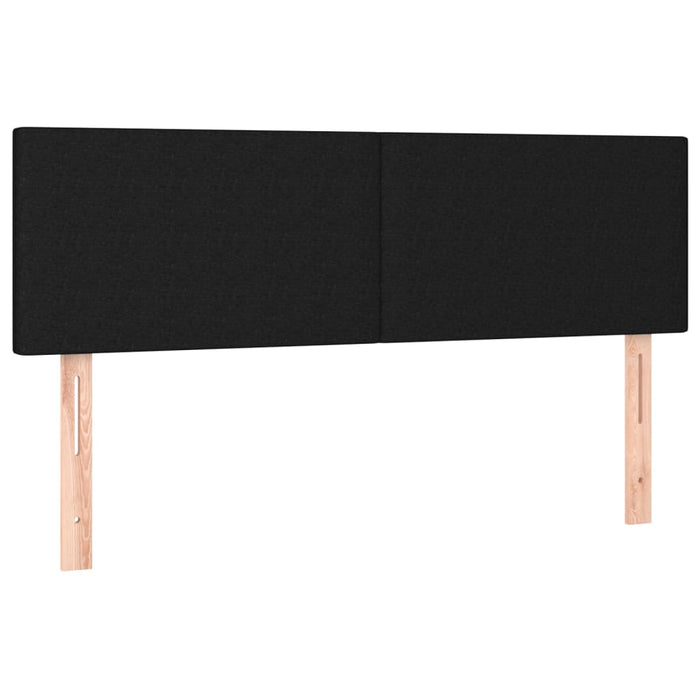 Pat box spring cu saltea, negru, 140x200 cm, textil - WALTI WALTI