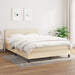 Pat continental cu saltea, crem, 140x200 cm, material textil - WALTI WALTI