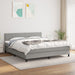 Pat continental cu saltea, gri deschis, 160x200 cm, textil - WALTI WALTI