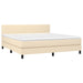 Pat continental cu saltea, crem, 180x200 cm, textil - WALTI WALTI