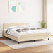 Pat continental cu saltea, crem, 180x200 cm, textil - WALTI WALTI