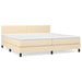 Pat box spring cu saltea, crem, 200x200 cm, textil - WALTI WALTI