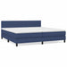 Pat box spring cu saltea, albastru, 200x200 cm, textil - WALTI WALTI