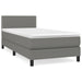 Pat box spring cu saltea, gri închis, 90x200 cm, textil - WALTI WALTI