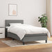 Pat box spring cu saltea, gri închis, 90x200 cm, textil - WALTI WALTI