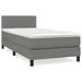 Pat box spring cu saltea, gri închis, 100x200 cm, textil - WALTI WALTI
