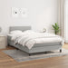Pat box spring cu saltea, gri deschis, 120x200 cm, textil - WALTI WALTI