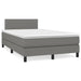 Pat box spring cu saltea, gri închis, 120x200 cm, textil - WALTI WALTI