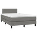 Pat box spring cu saltea, gri închis, 120x200 cm, textil - WALTI WALTI