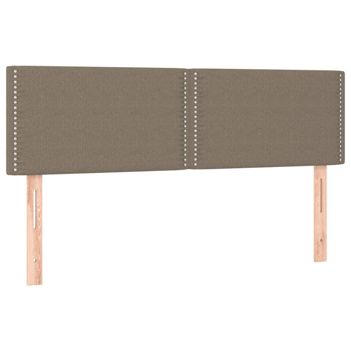Pat box spring cu saltea, gri taupe, 140x200 cm, textil WALTI