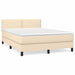 Pat box spring cu saltea, crem, 140x200 cm, textil - WALTI WALTI