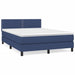 Pat box spring cu saltea, albastru, 140x200 cm, textil - WALTI WALTI