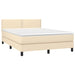 Pat continental cu saltea, crem, 140x200 cm, material textil - WALTI WALTI