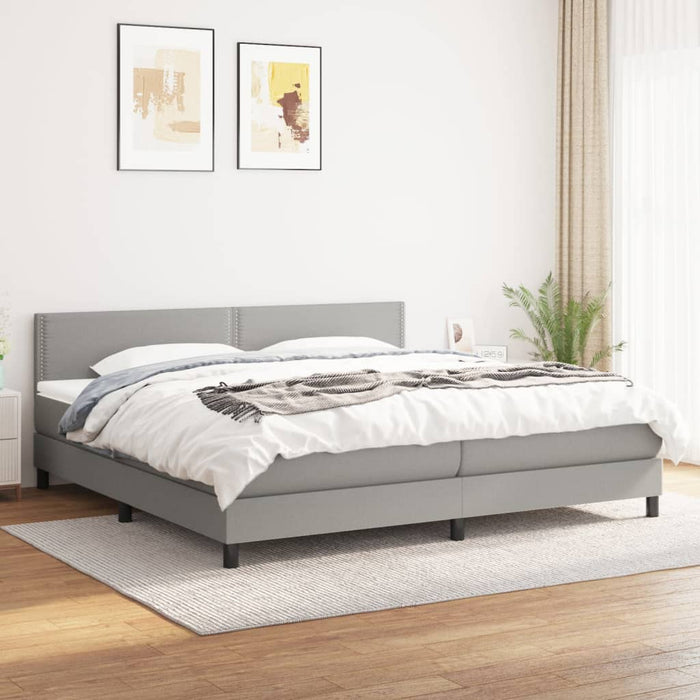 Pat continental, gri deschis, 180x200 cm, material textil - WALTI WALTI