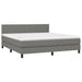 Pat box spring cu saltea, gri închis, 180x200 cm, textil - WALTI WALTI