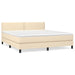 Pat continental cu saltea, crem, 180x200 cm, textil - WALTI WALTI