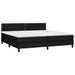 Pat box spring cu saltea, negru, 200x200 cm, textil - WALTI WALTI